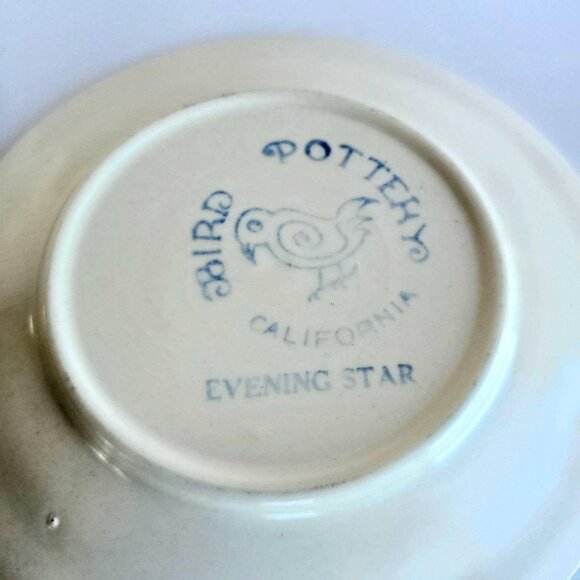 Vintage Saucer Vernon Kilns 1935 Blue White Matte Glaze Harry Bird Pottery Eveni - Picture 4 of 4